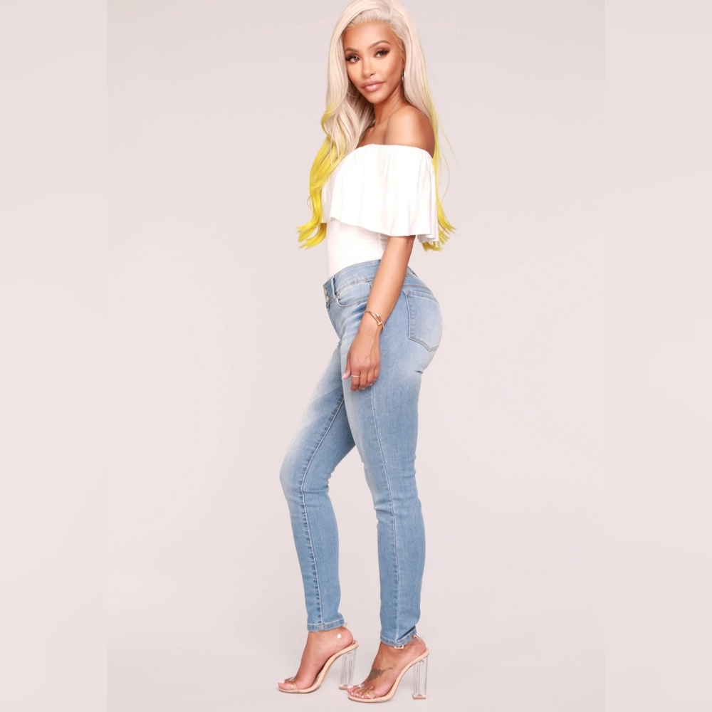 New Fashion Nova Wax Jeans Size 11